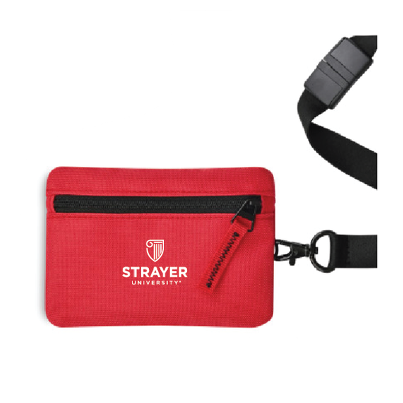 STRAYER Rally Recycled ID Pouch Lanyard
