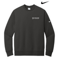 STRAYER HONORS - Nike Club Fleece Sleeve Swoosh Crew - Anthracite