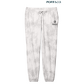 STRAYER ALUMNI Port & Company® Women's Beach Wash® Cloud Tie-Dye Sweatpant (3.5" logo) - Dove Grey