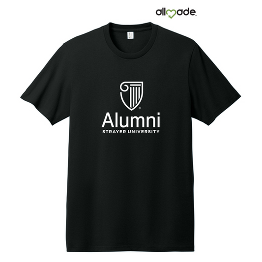 STRAYER ALUMNI Allmade® Unisex Heavyweight Recycled Cotton Tee - Deep Black