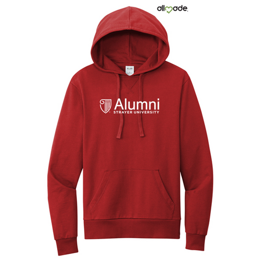 STRAYER ALUMNI Allmade® Unisex Organic French Terry Pullover Hoodie - Revolution Red