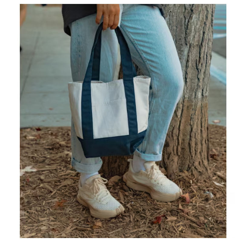 STRAYER Mini Canvas Tote - Navy