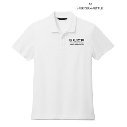 NEW STRAYER ALUMNI - Mercer+Mettle® Stretch Pique Polo - White