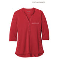 NEW JWMI - Port Authority ® Ladies UV Choice Pique Henley - Rich Red