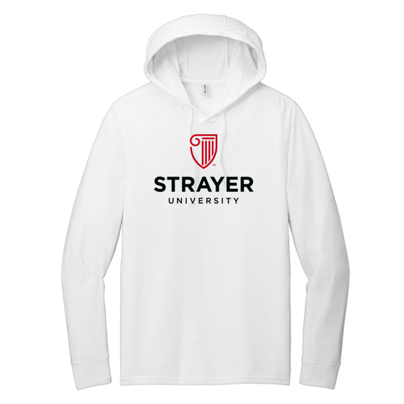 STRAYER Allmade® Unisex Tri-Blend Hoodie Tee - Bright White