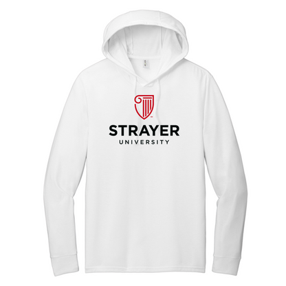 NEW STRAYER Allmade® Unisex Tri-Blend Hoodie Tee - Bright White