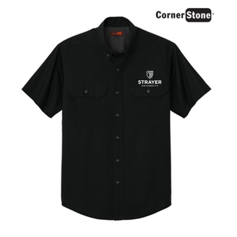 STRAYER - CornerStone® Short Sleeve Select Ripstop Shirt - Black