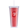 STRAYER 24 oz Bux Glitter Tumbler - Red