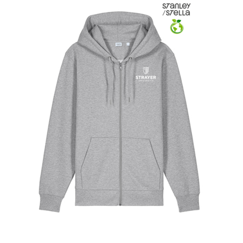 NEW Strayer Stanley/Stella Unisex Cultivator 2.0 Full-Zip Hooded Sweatshirt - Heather Grey