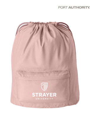 NEW Strayer Port Authority® Diamond Pocket Cinch - ROSE QUARTZ