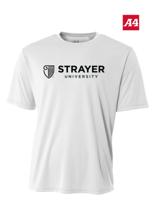 NEW Strayer A4 Sprint Performance Tee - WHITE