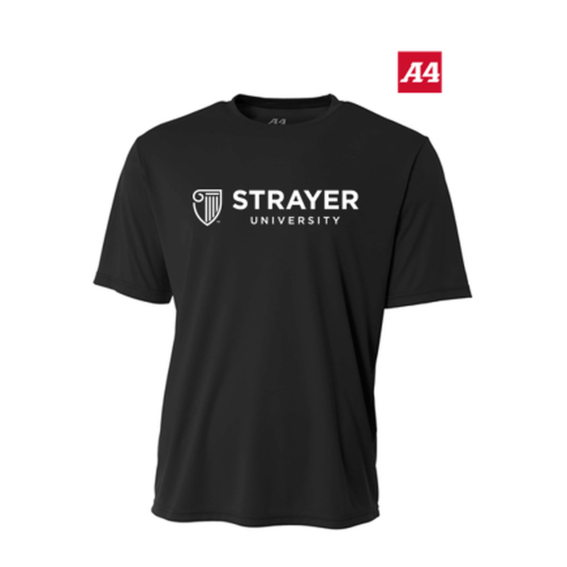 NEW Strayer A4 Youth Cooling Performance Short Sleeve Tee - BLACK