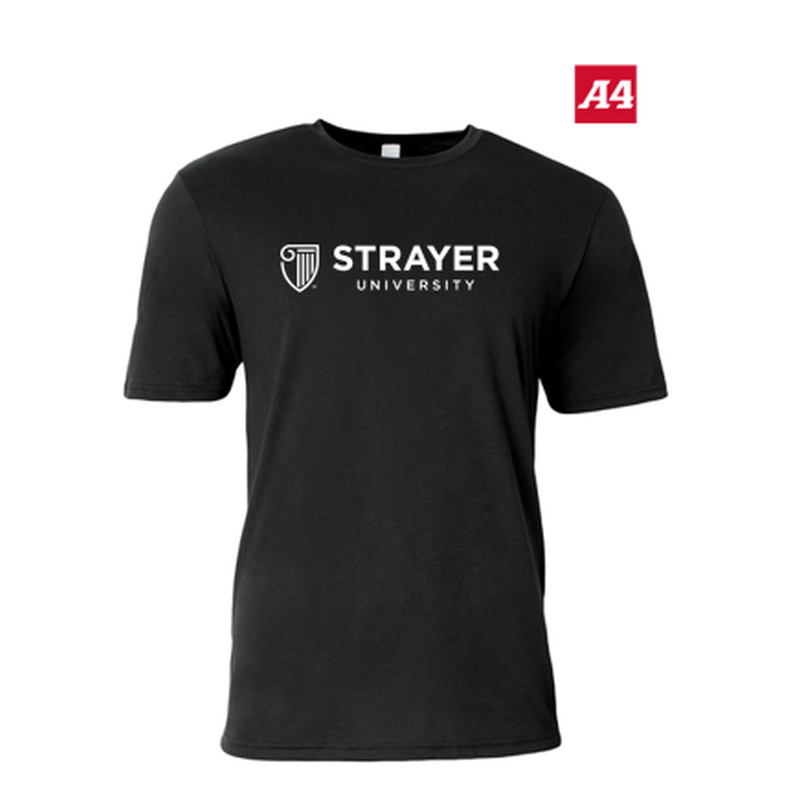 NEW Strayer A4 Softek Short Sleeve Tee - Black