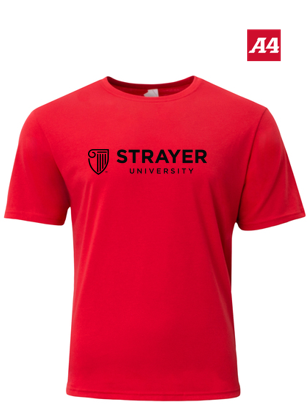NEW Strayer A4 Softek Short Sleeve Tee - Scarlet