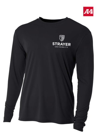 NEW Strayer A4 Cooling Performance Long Sleeve Tee - Black