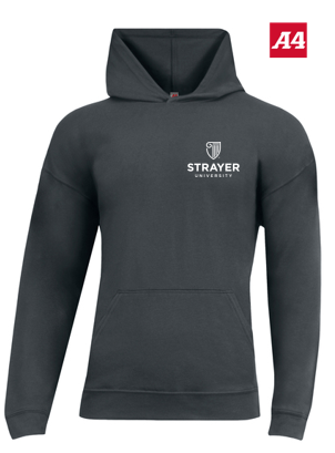 NEW Strayer A4 Softek Long Sleeve Hooded Tee - Graphite