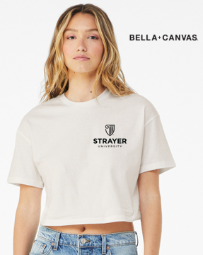 NEW Strayer BELLA+CANVAS® Women’s Jersey Crop Tee - Vintage White