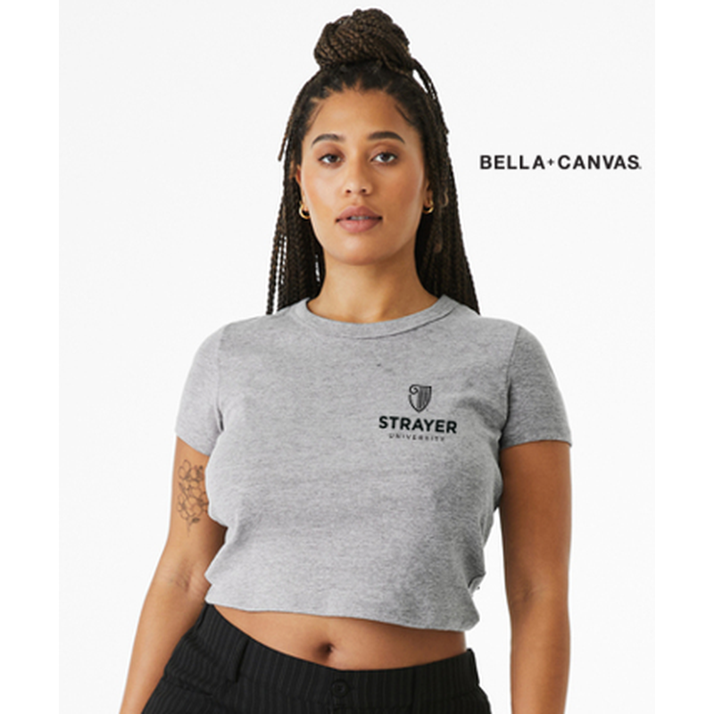 NEW Strayer BELLA+CANVAS® Women’s Micro Rib Baby Tee - Athletic Heather