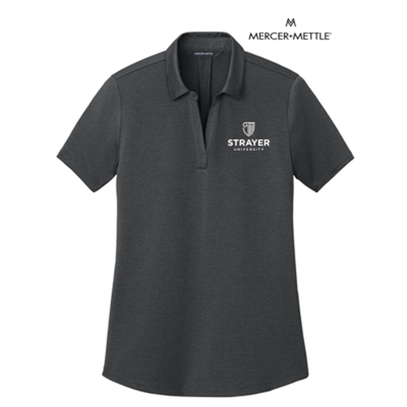 NEW STRAYER Mercer+Mettle® Women’s Recharge Jersey Polo - Anchor Grey Heather