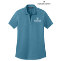 NEW STRAYER Mercer+Mettle® Women’s Recharge Jersey Polo - Harbor Blue Heather