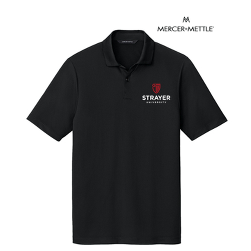 NEW STRAYER Mercer+Mettle® Recharge Jersey Polo - Deep Black