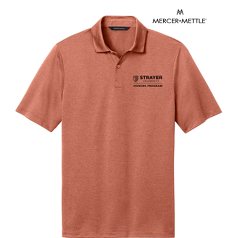 STRAYER HONORS Mercer+Mettle® Recharge Jersey Polo (4-in logo) - Sienna Heather