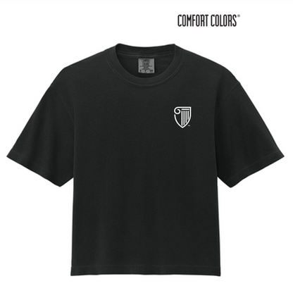 NEW STRAYER Comfort Colors® Women’s Heavyweight Boxy Tee (2-in logo) - Black