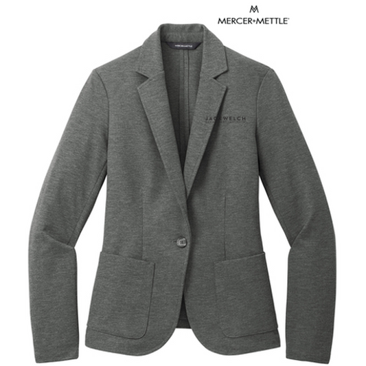 NEW JWMI - Mercer+Mettle® Women’s Relaxed Knit Blazer - Storm Grey Heather