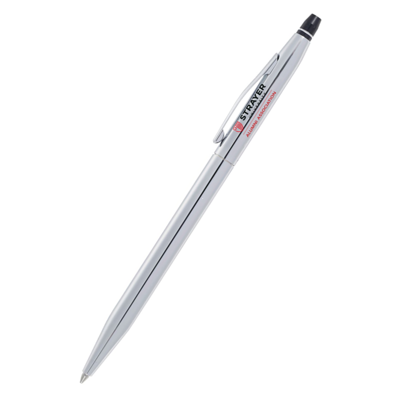STRAYER ALUMNI Cross Click Chrome Ballpoint - Silver