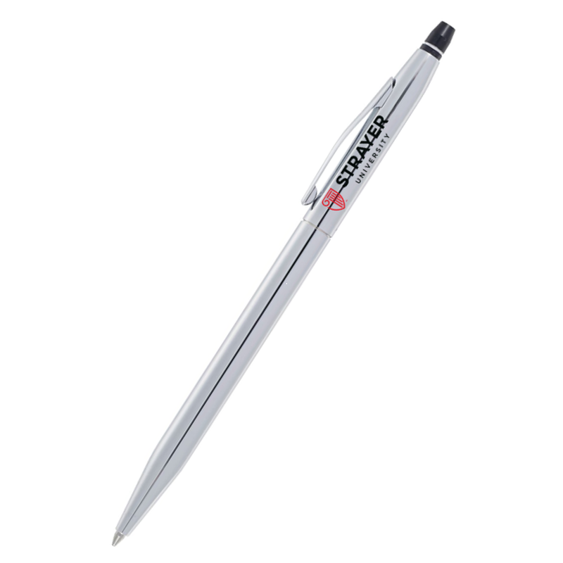 STRAYER Cross Click Chrome Ballpoint - Silver