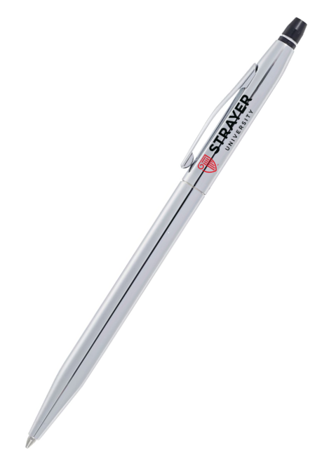 STRAYER Cross Click Chrome Ballpoint - Silver