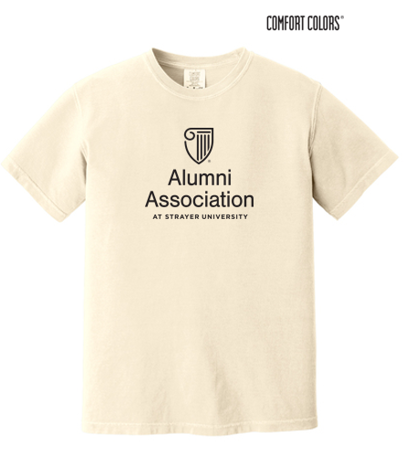 STRAYER ALUMNI Comfort Colors® Heavyweight Ring Spun Tee (10-in logo) - Ivory