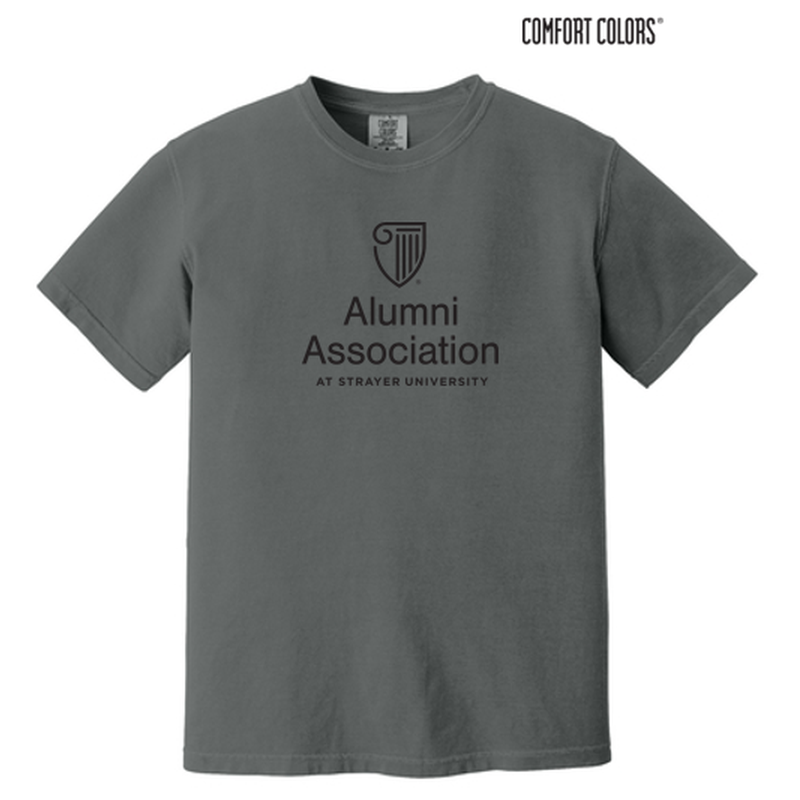 STRAYER ALUMNI ASSOCIATION Comfort Colors® Heavyweight Ring Spun Tee (10-in logo) - Pepper