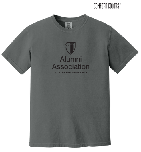 STRAYER ALUMNI Comfort Colors® Heavyweight Ring Spun Tee (10-in logo) - Pepper