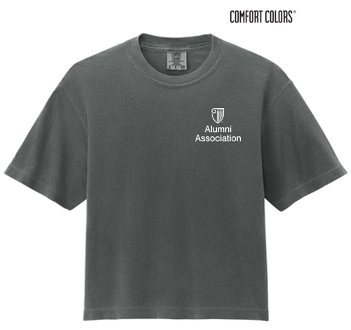 STRAYER ALUMNI Comfort Colors® Women’s Heavyweight Boxy Tee (4-in logo) - Pepper
