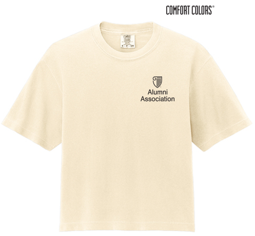 STRAYER ALUMNI Comfort Colors® Women’s Heavyweight Boxy Tee (4-in logo) - Ivory