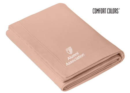 STRAYER ALUMNI Comfort Colors® Fleece Dorm Blanket (4-in logo) - Peachy