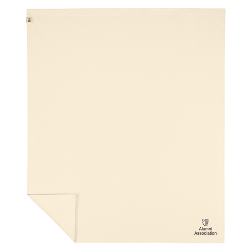 STRAYER ALUMNI ASSOCIATION Comfort Colors® Fleece Dorm Blanket (4-in logo) - Ivory