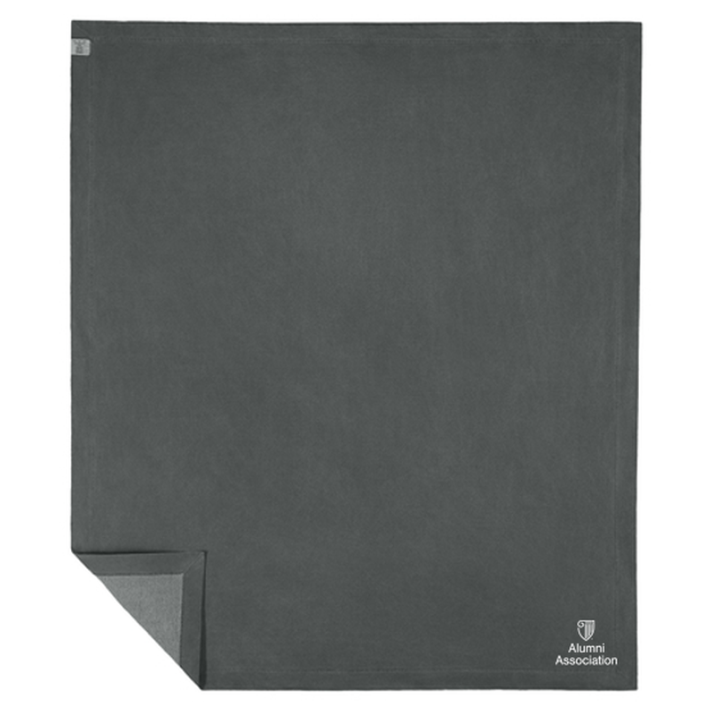 STRAYER ALUMNI ASSOCIATION Comfort Colors® Fleece Dorm Blanket (4-in logo) - Pepper