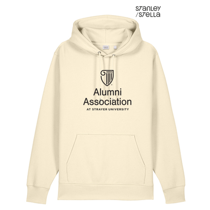 STRAYER ALUMNI ASSOCIATION Stanley/Stella Unisex Cruiser 2.0 Hooded Sweatshirt (10-in logo) - Natural Raw