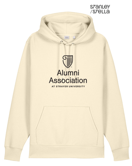 STRAYER ALUMNI Stanley/Stella Unisex Cruiser 2.0 Hooded Sweatshirt (10-in logo) - Natural Raw