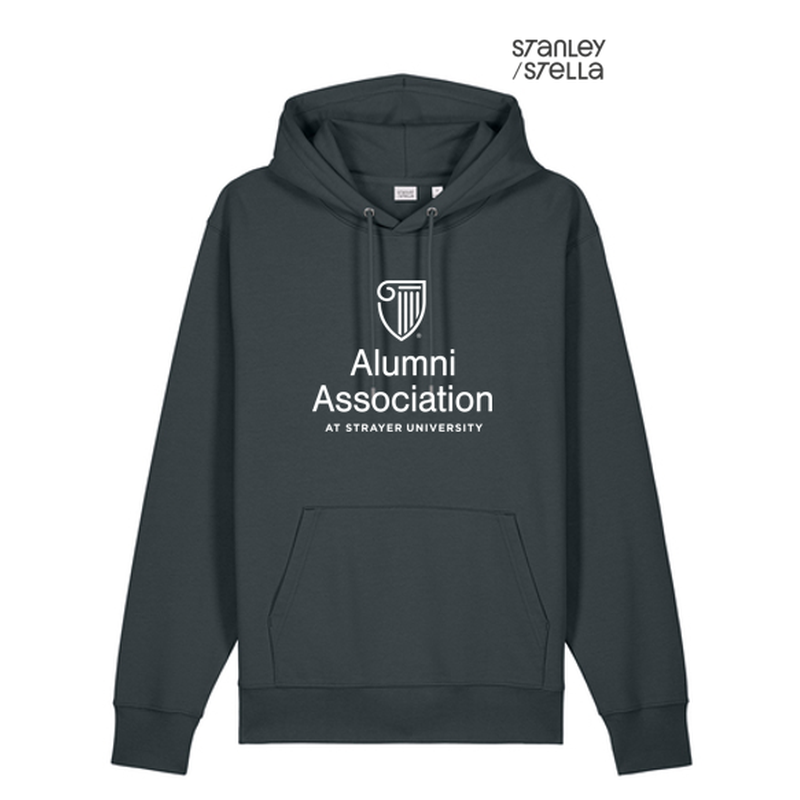 STRAYER ALUMNI ASSOCIATION Stanley/Stella Unisex Cruiser 2.0 Hooded Sweatshirt (10-in logo) - India Ink Grey