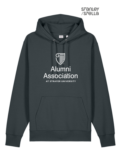 STRAYER ALUMNI Stanley/Stella Unisex Cruiser 2.0 Hooded Sweatshirt (10-in logo) - India Ink Grey