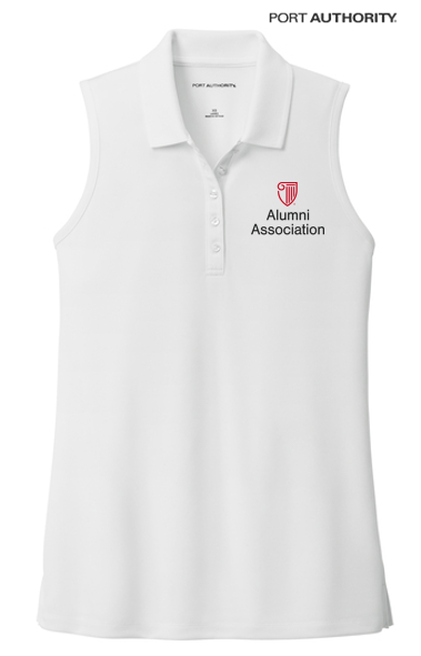 STRAYER ALUMNI - Port Authority® Ladies Dry Zone® UV Micro-Mesh Sleeveless Polo - White