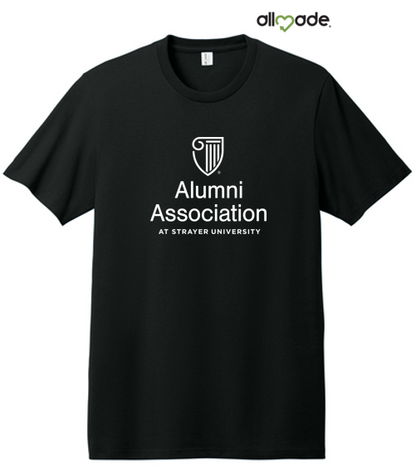 STRAYER ALUMNI - Allmade® Unisex Heavyweight Recycled Cotton Tee (10" logo) - Deep Black