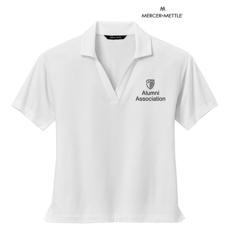 STRAYER ALUMNI ASSOCIATION Mercer+Mettle® Women’s Stretch Jersey Polo - White