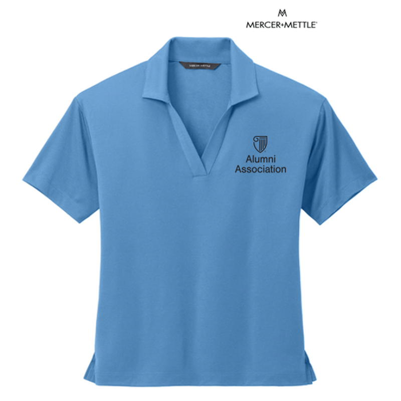 STRAYER ALUMNI ASSOCIATION Mercer+Mettle® Women’s Stretch Jersey Polo - Parisian Blue