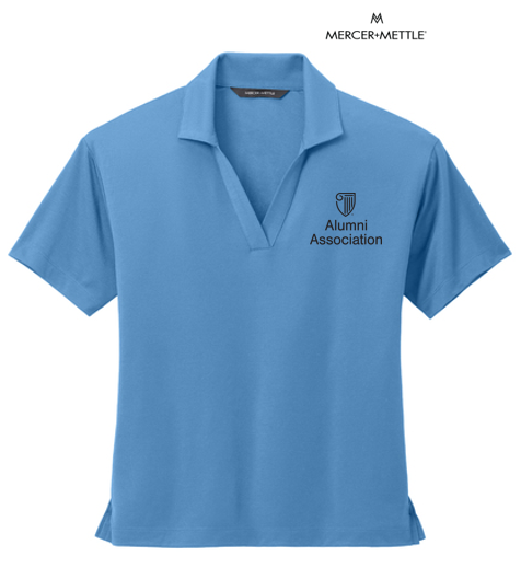 STRAYER ALUMNI - Mercer+Mettle® Women’s Stretch Jersey Polo - Parisian Blue