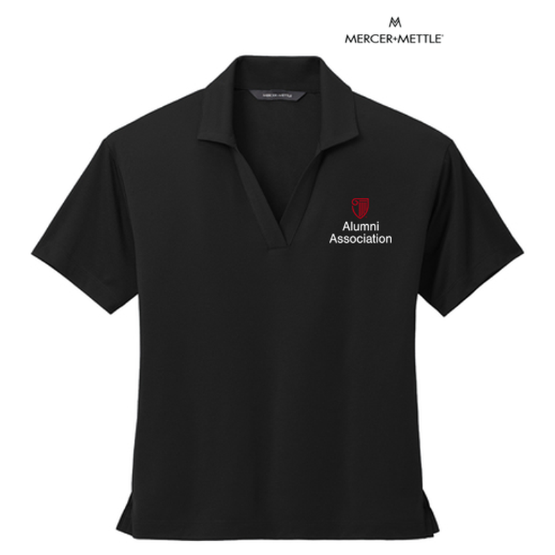 STRAYER ALUMNI ASSOCIATION Mercer+Mettle® Women’s Stretch Jersey Polo - Deep Black