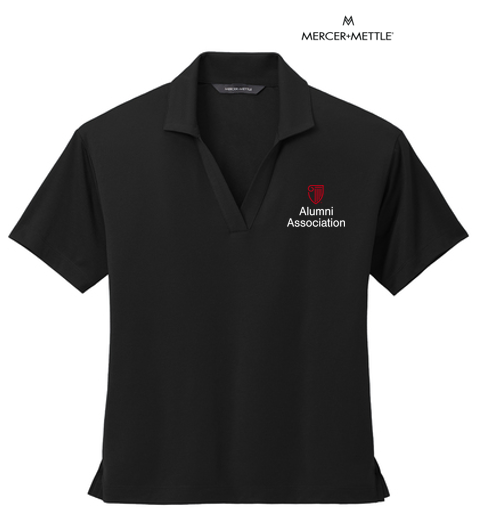 STRAYER ALUMNI - Mercer+Mettle® Women’s Stretch Jersey Polo - Deep Black